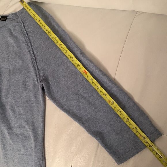 Jeanne Pierre Blue Cotton Top  Size M - Picture 6 of 7